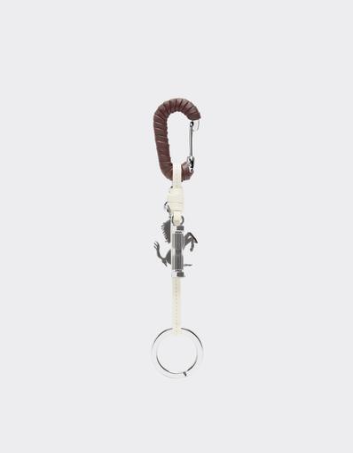 Leather Keyring with Prancing Horse