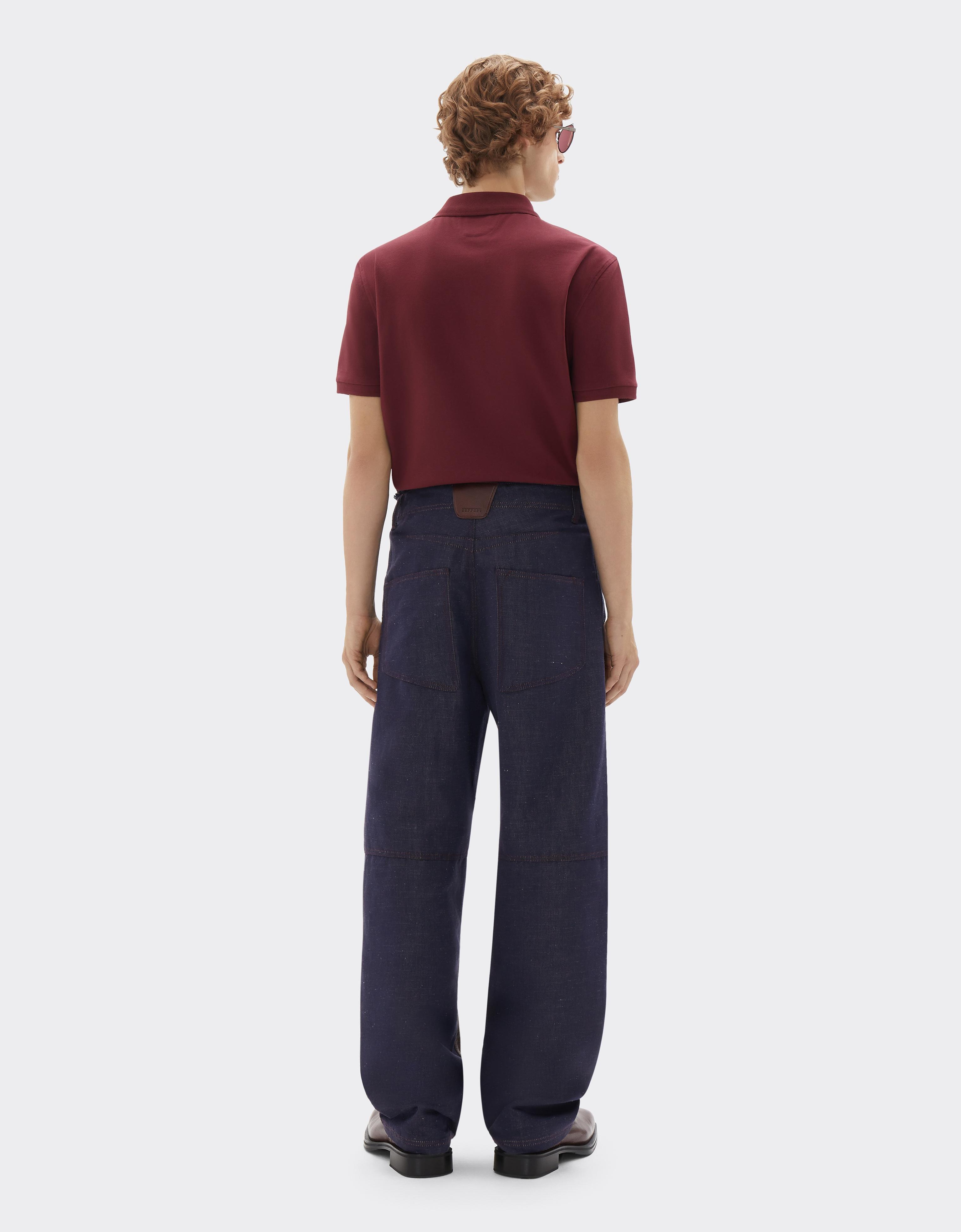 Cotton piqué polo shirt with Prancing Horse