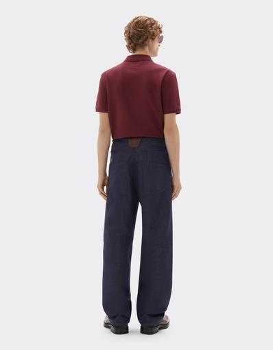 Cotton piqué polo shirt with Prancing Horse