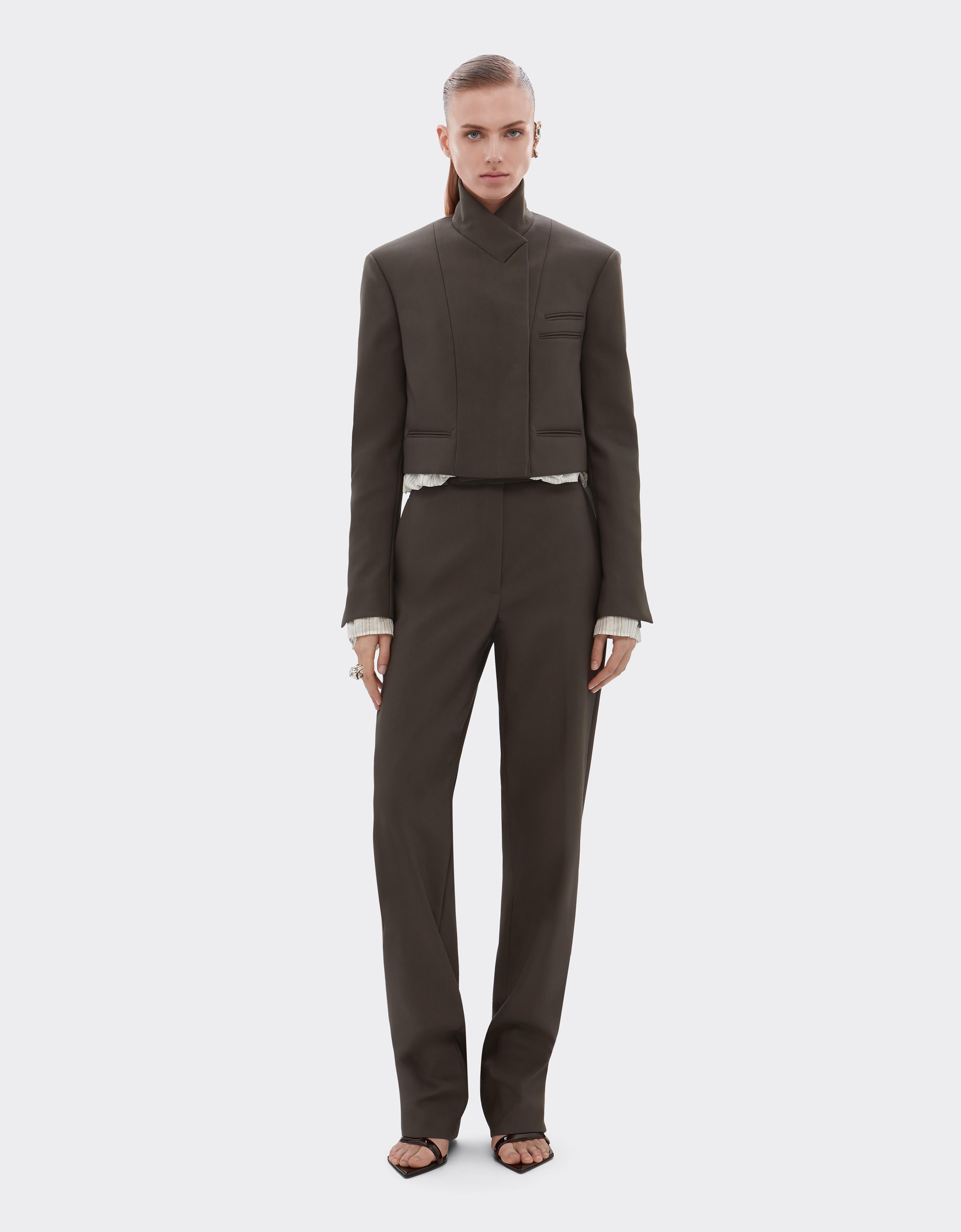 Straight-Leg Trousers in Crepe