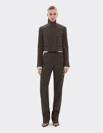 Pantalones de pierna recta en crepé