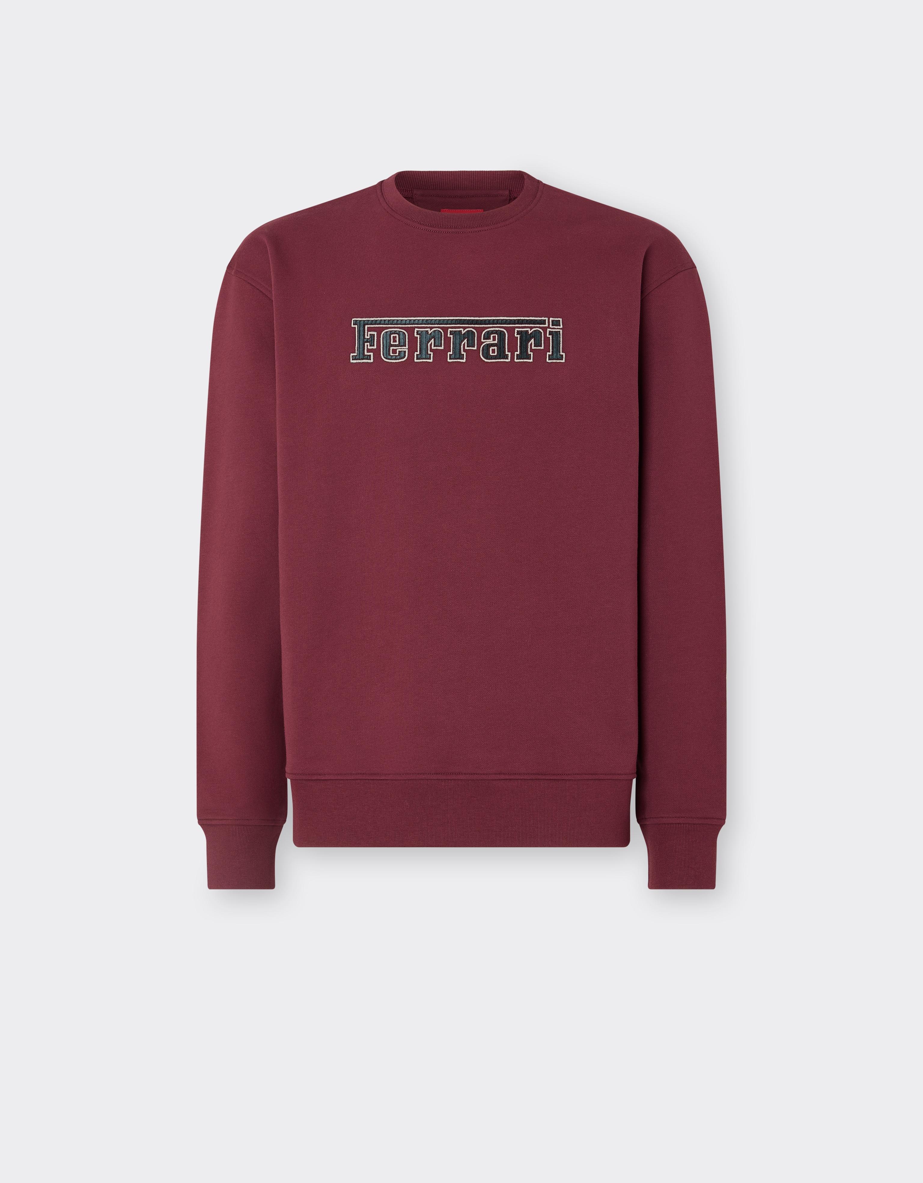 Crewneck Sweatshirt with Ferrari Patch