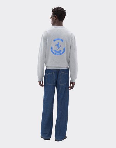 Melange Cotton Crew-Neck Sweatshirt