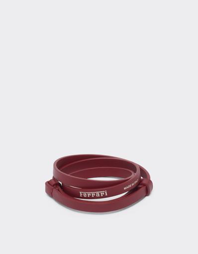 Triple-wrap leather bracelet