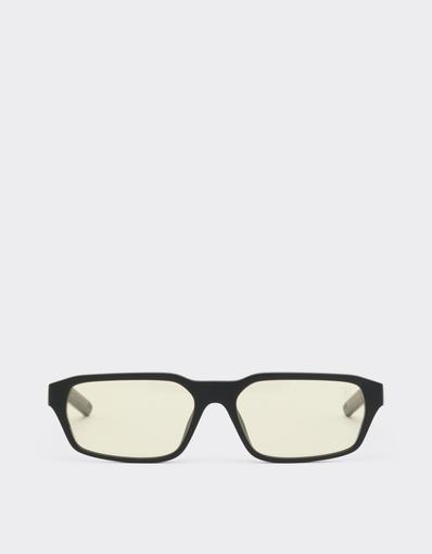 Scuderia Ferrari black sunglasses with yellow lenses
