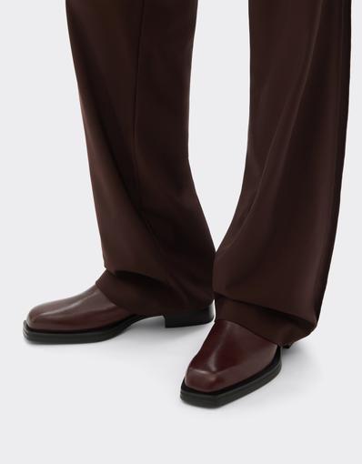 Garnet Leather Chelsea Boots
