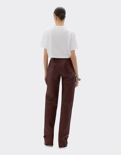 Straight-leg Leather Trousers