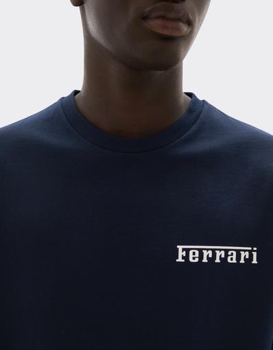 Camiseta de algodón con logotipo Ferrari