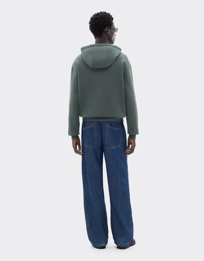 Mélange Cotton Hooded Sweatshirt
