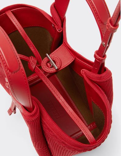 La Tote Bag Ferrari mini in Knit and Leather