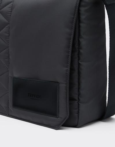 Q-Cycle Nylon Messenger Bag with Leather Details