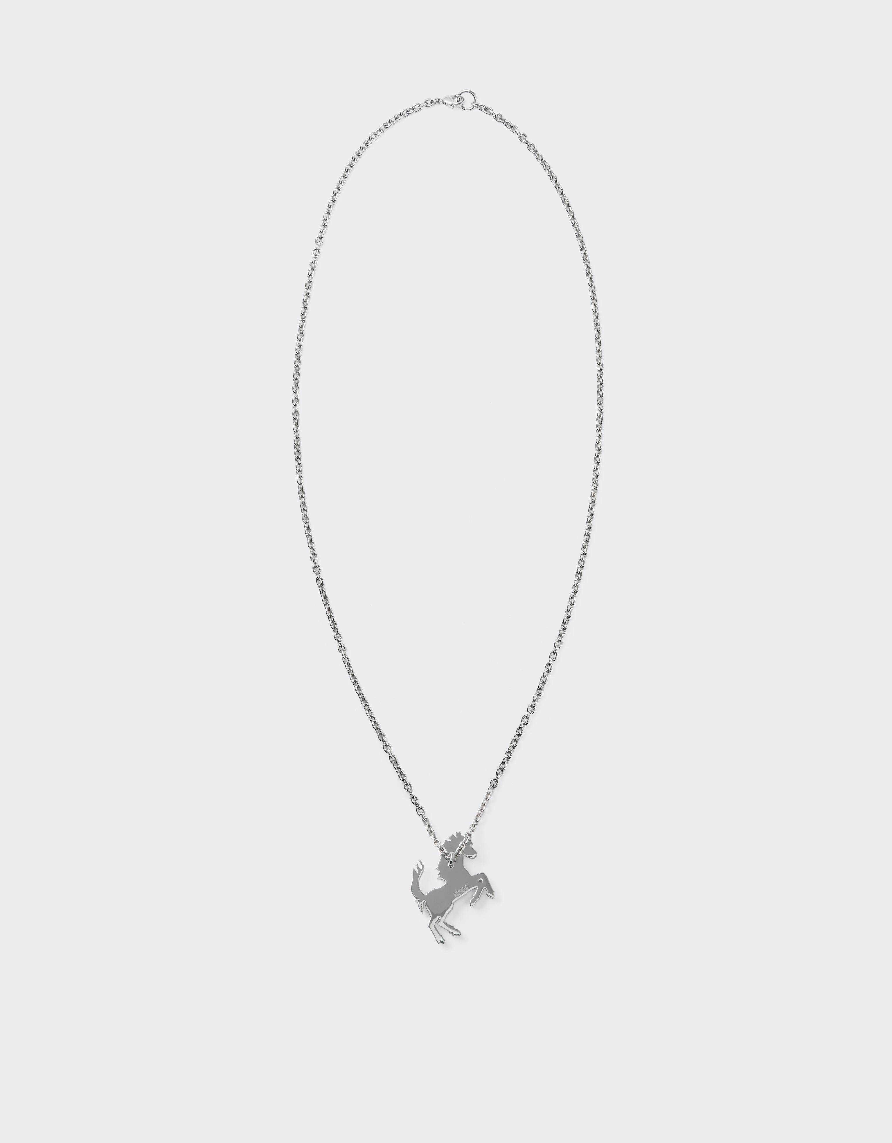 NECKLACE PRANCING HORSE METAL + STRASS