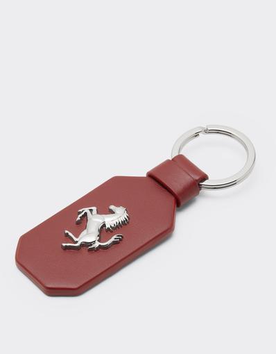 Leather Keyring with Prancing Horse