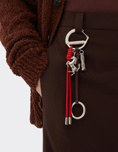 Keyring with Prancing Horse and Lanyard