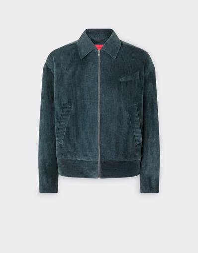 Tie-Dye Ribbed Velvet Blouson