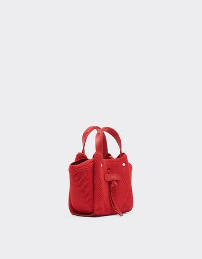 La Tote Bag Ferrari mini in Knit and Leather