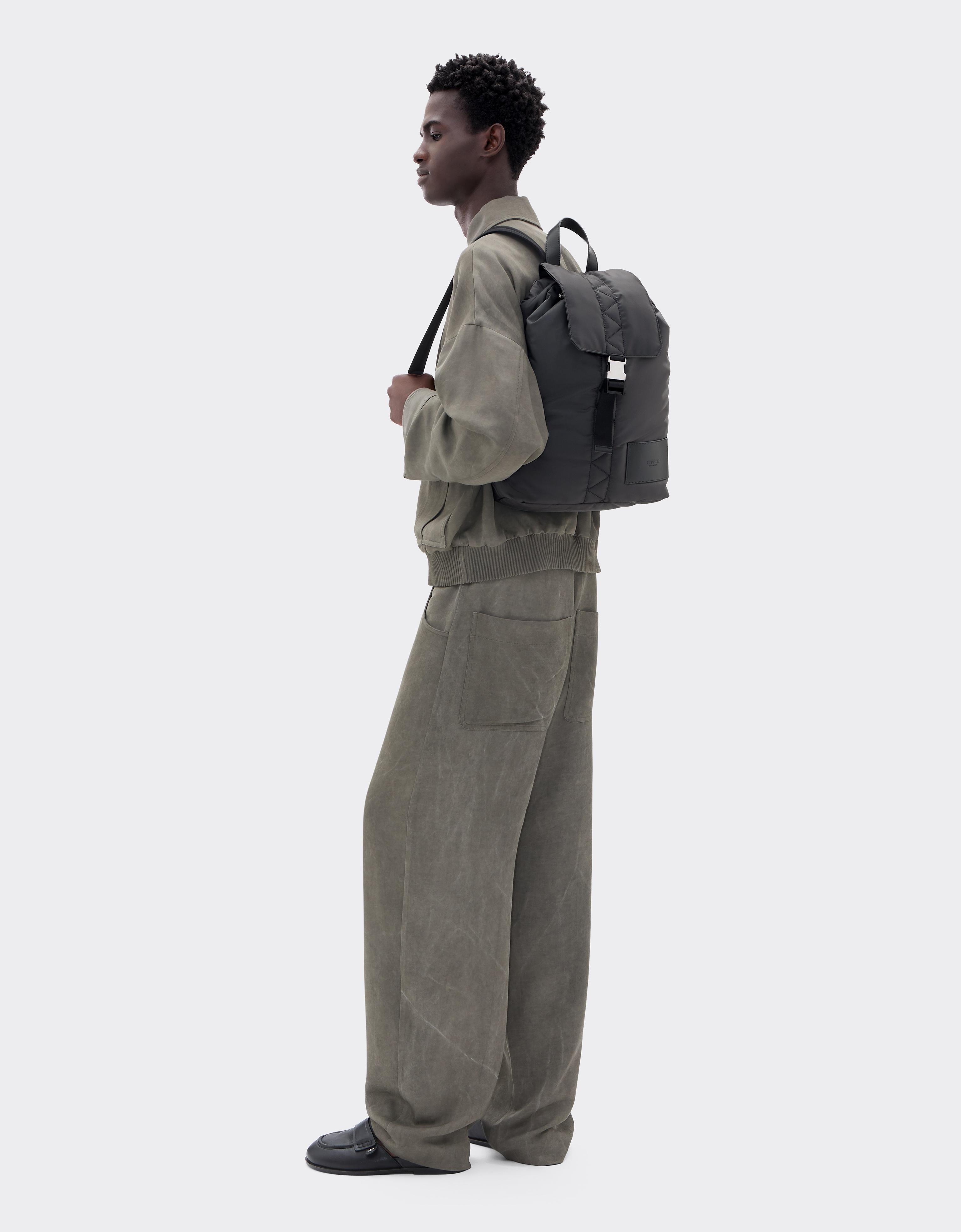 Q-Cycle Nylon Rucksack with Leather Details