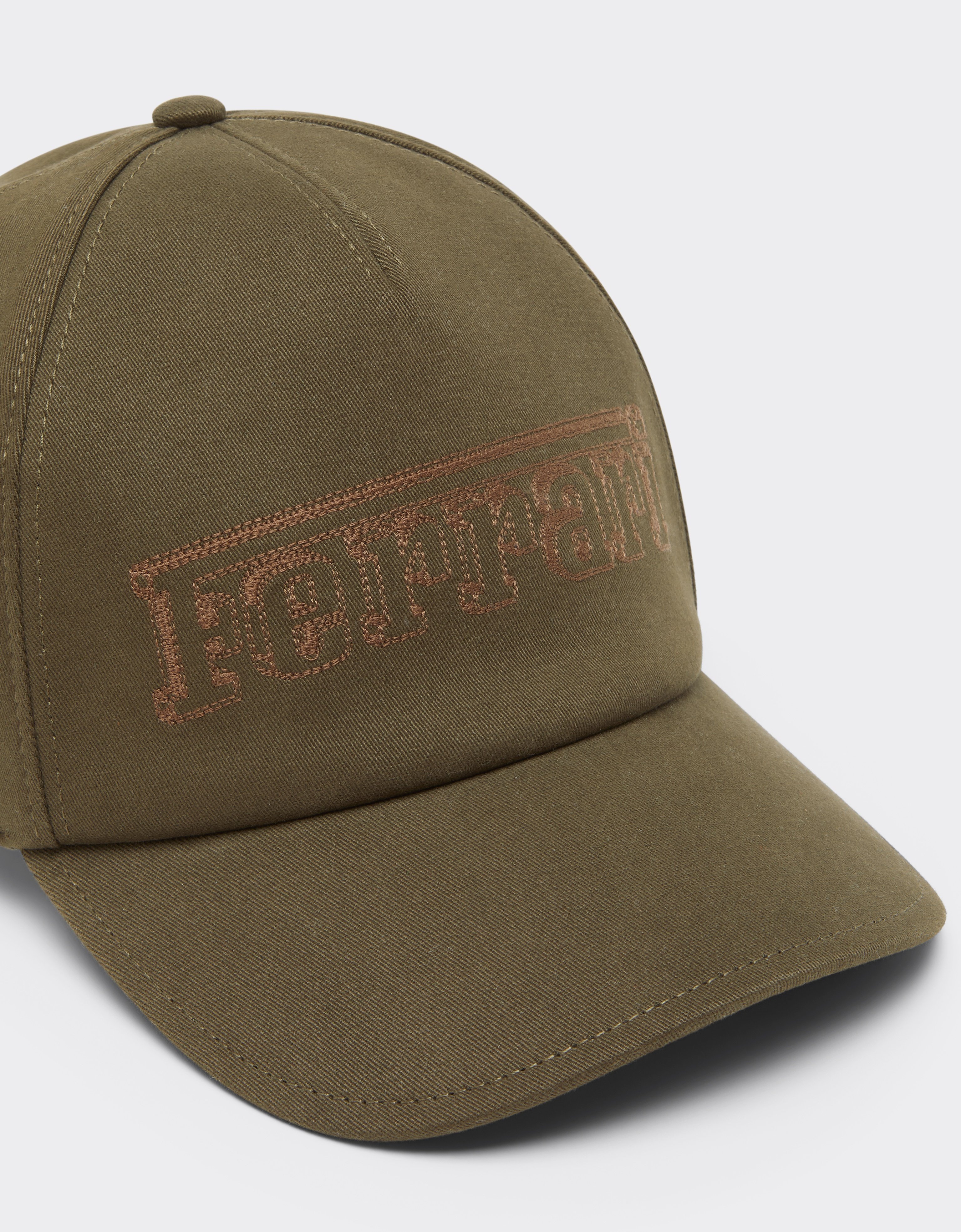 Cotton Drill Baseball Cap with Ferrari Embroidery
