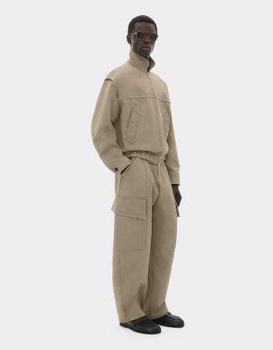 Double Mackintosh Blouson with Prince of Wales Check Collar