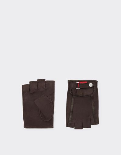 Fingerless Suede Driving Gloves