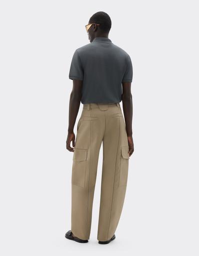 Cotton piqué polo shirt with Prancing Horse