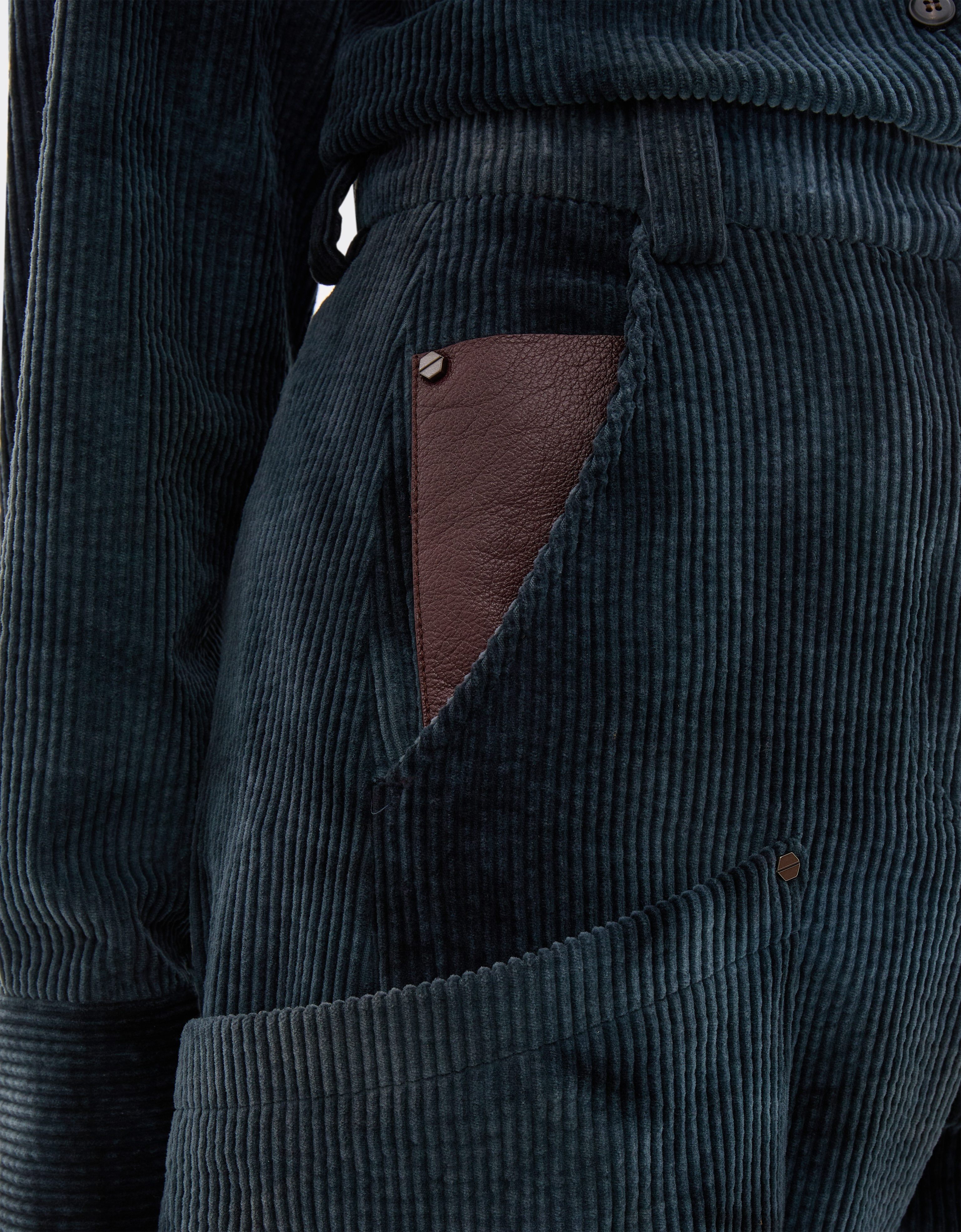Corduroy Trousers with Oversized Pockets