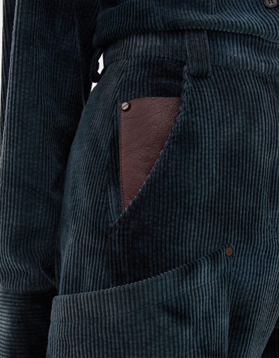 Corduroy Trousers with Oversized Pockets