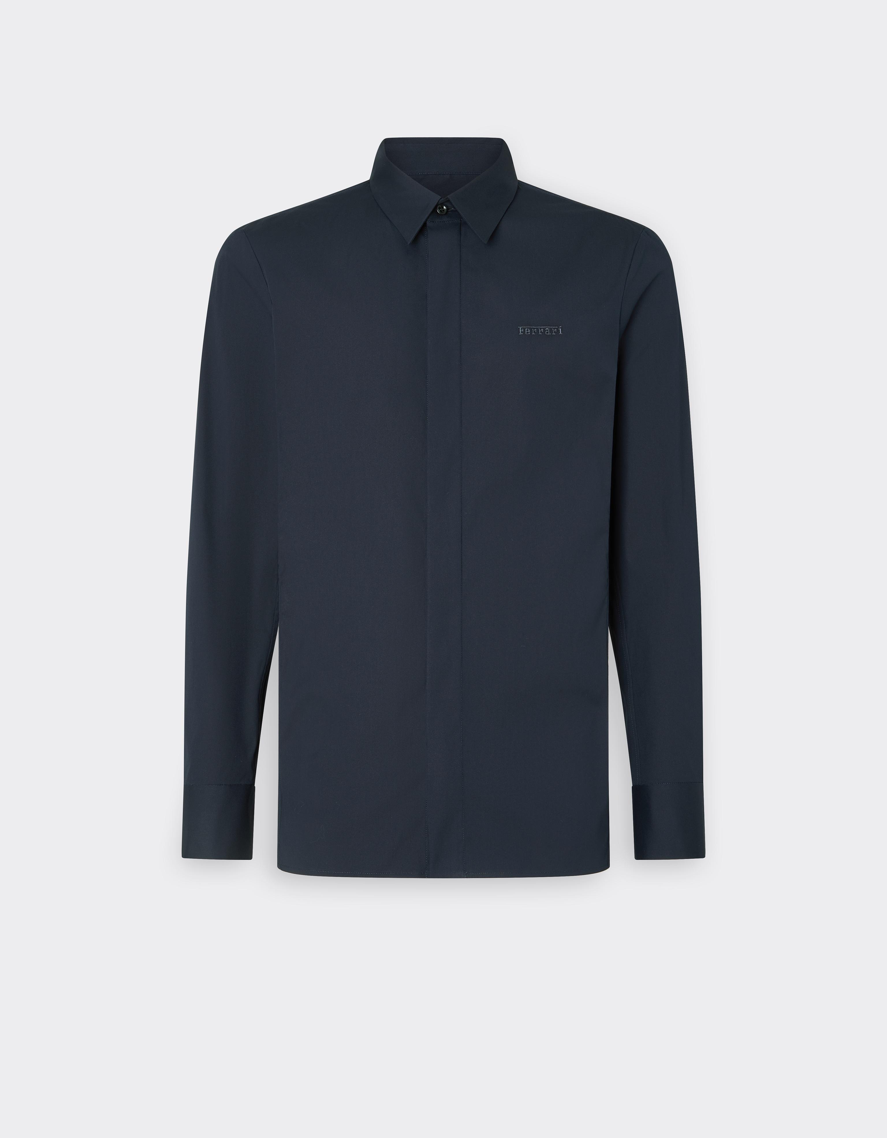 Camisa de popelín de algodón de corte entallado