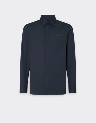 Camisa de popelín de algodón de corte entallado