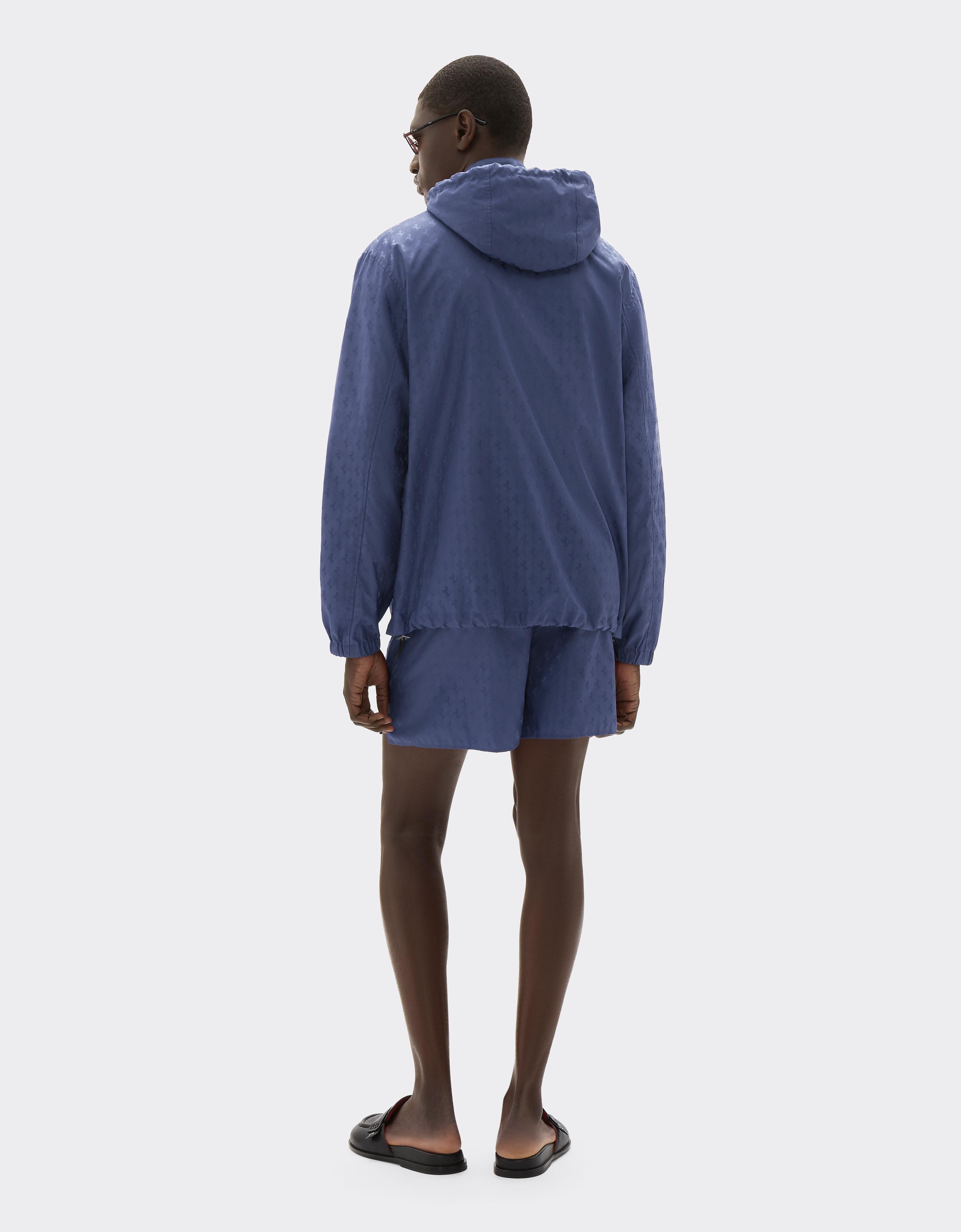 Nylon windbreaker with Prancing Horse motif