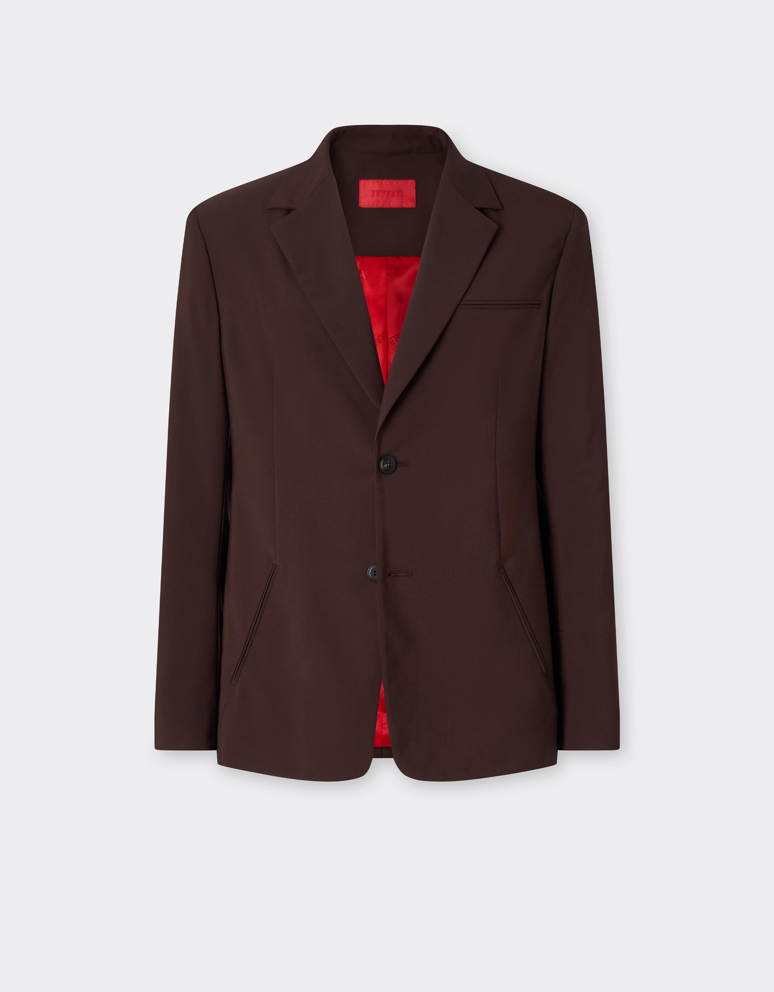 Ferrari Q-cycle Tropical Wool Blazer In Brown
