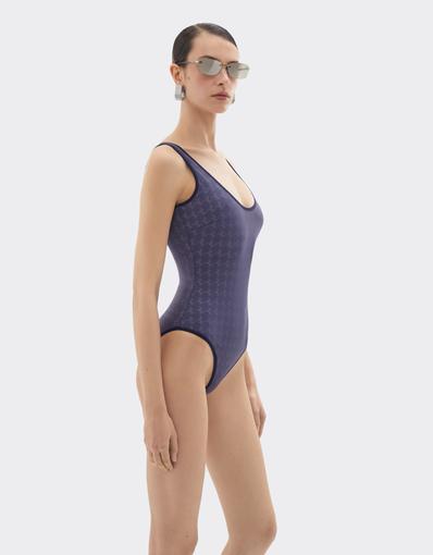 One-piece swimsuit with Prancing Horse motif