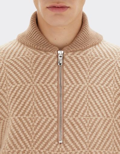 Pull à demi-zip en laine
