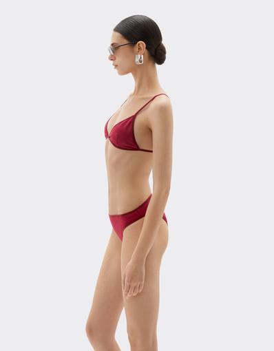 Triangle bikini top with Prancing Horse motif