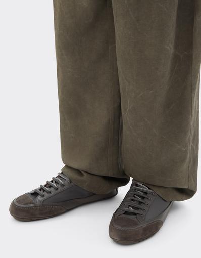 Leather and Suede Driver Trainers