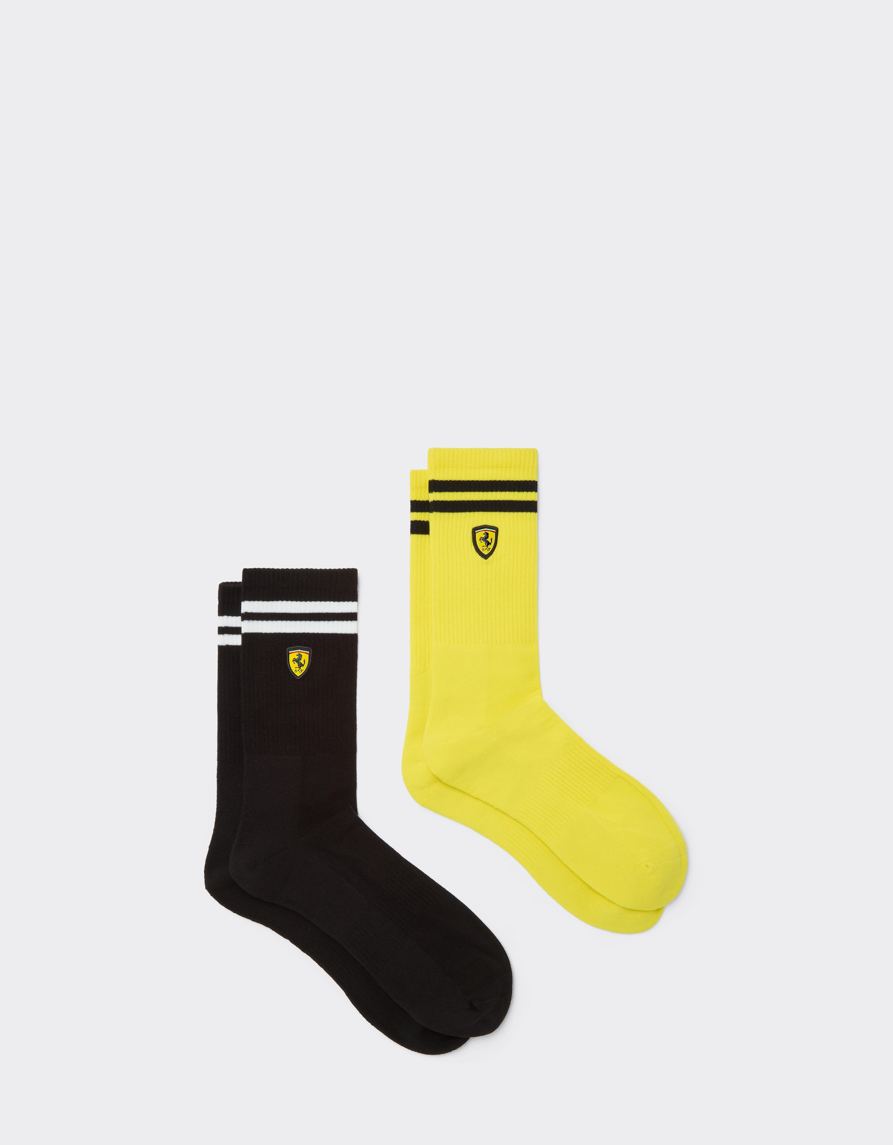 Terry cloth sock set with Ferrari Scudetto