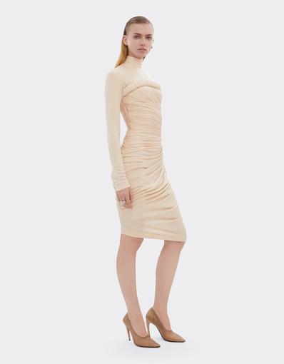 Ribbed Midi Dress in Viscose Jersey
