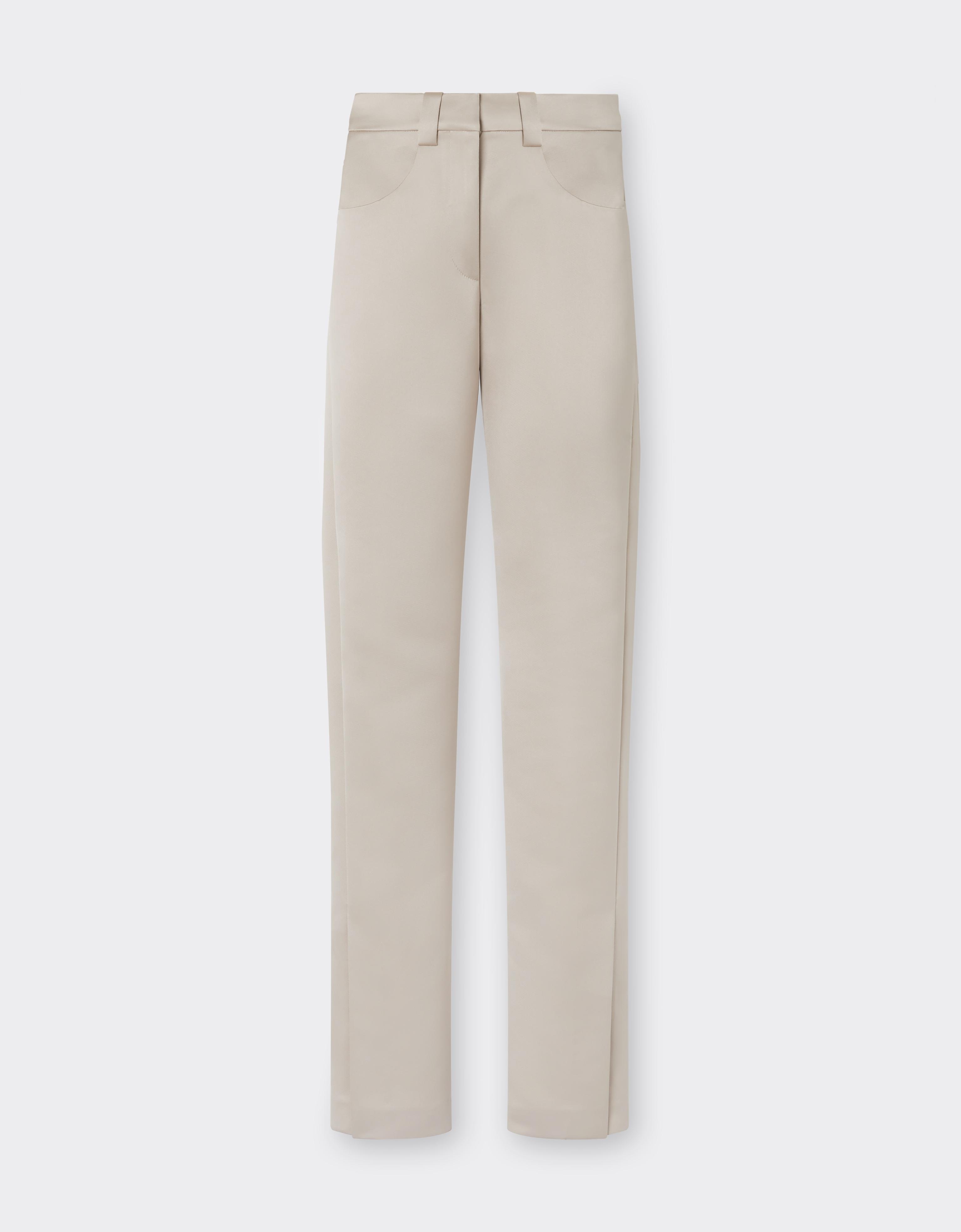 Pantalones de satén duquesa con hebilla