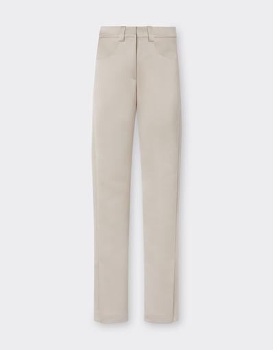 Duchesse Satin Trousers with Buckle