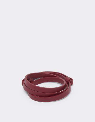 Triple-wrap leather bracelet