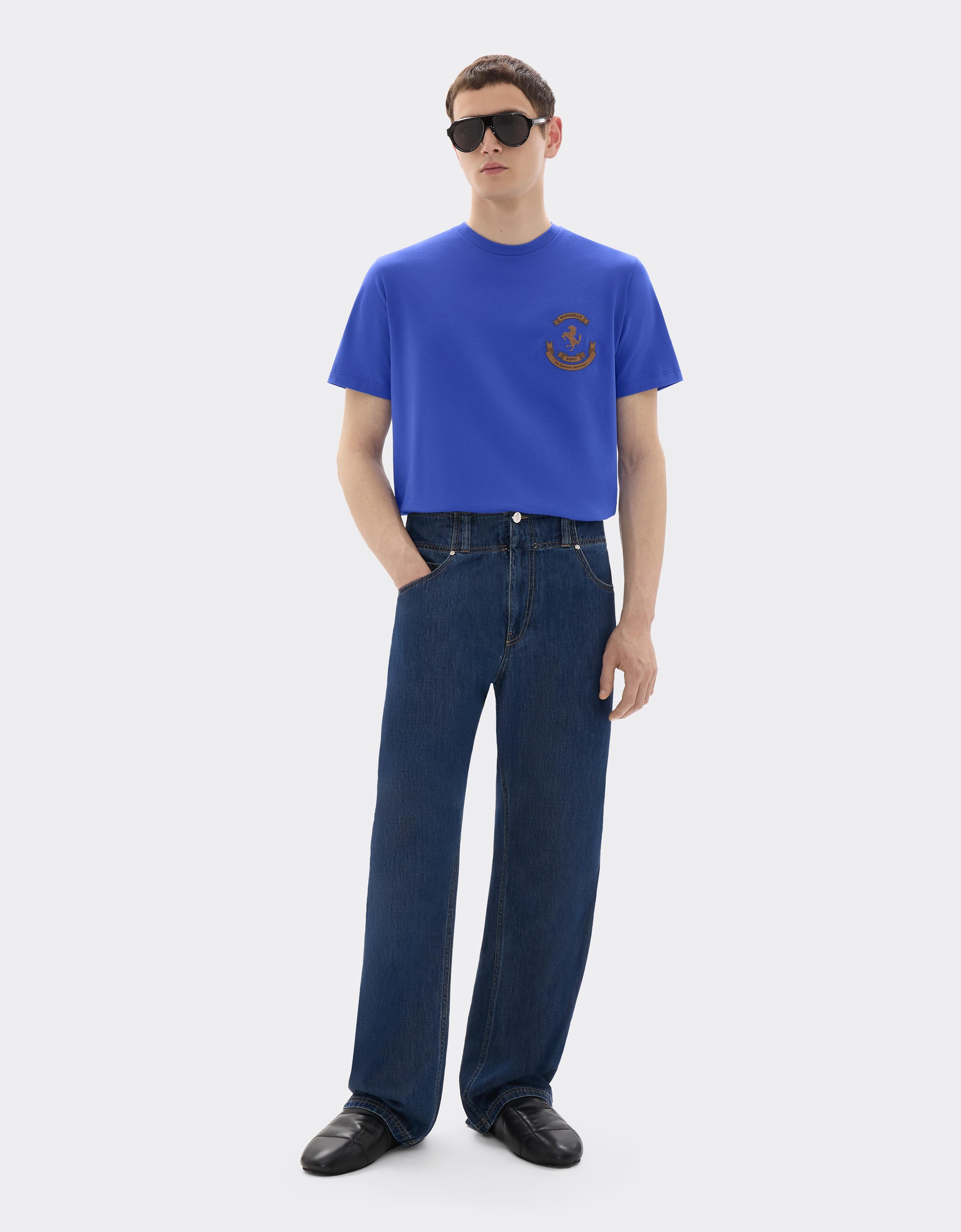 Cotton T-shirt with Embroidered Logo