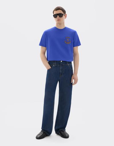Camiseta de algodón con logotipo bordado