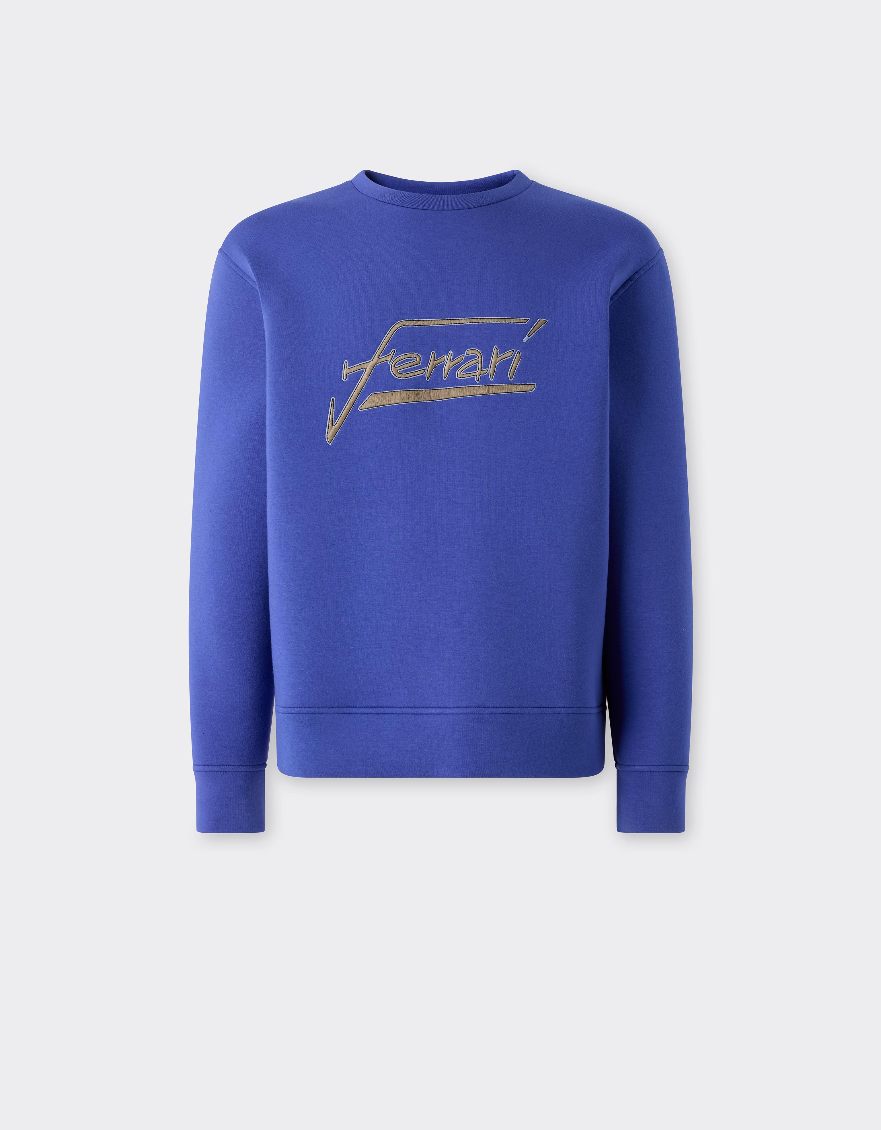 Scuba Crew-Neck Sweatshirt with Ferrari Logo