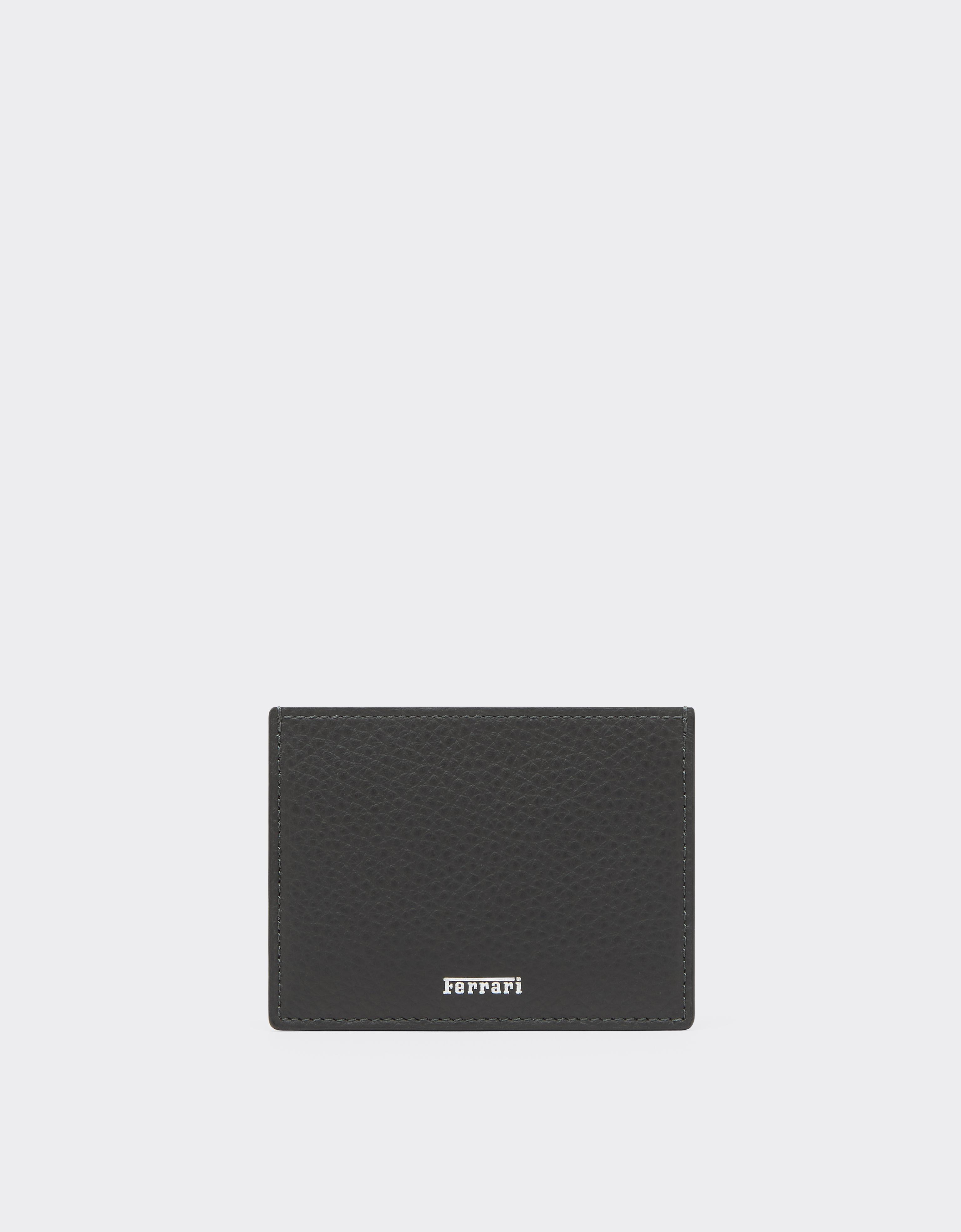 Garnet Leather Card Holder with Printed Logo
