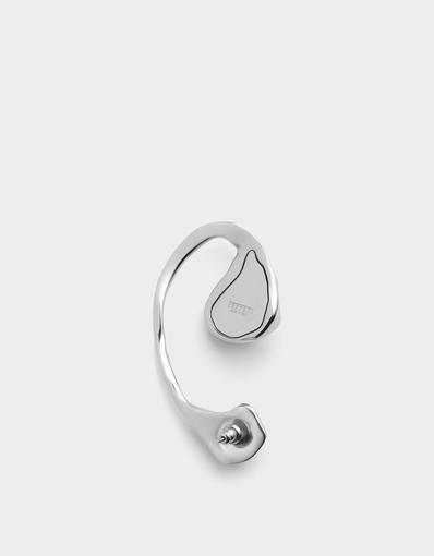 Asymmetrical Chrome-Plated Metal Earcuff