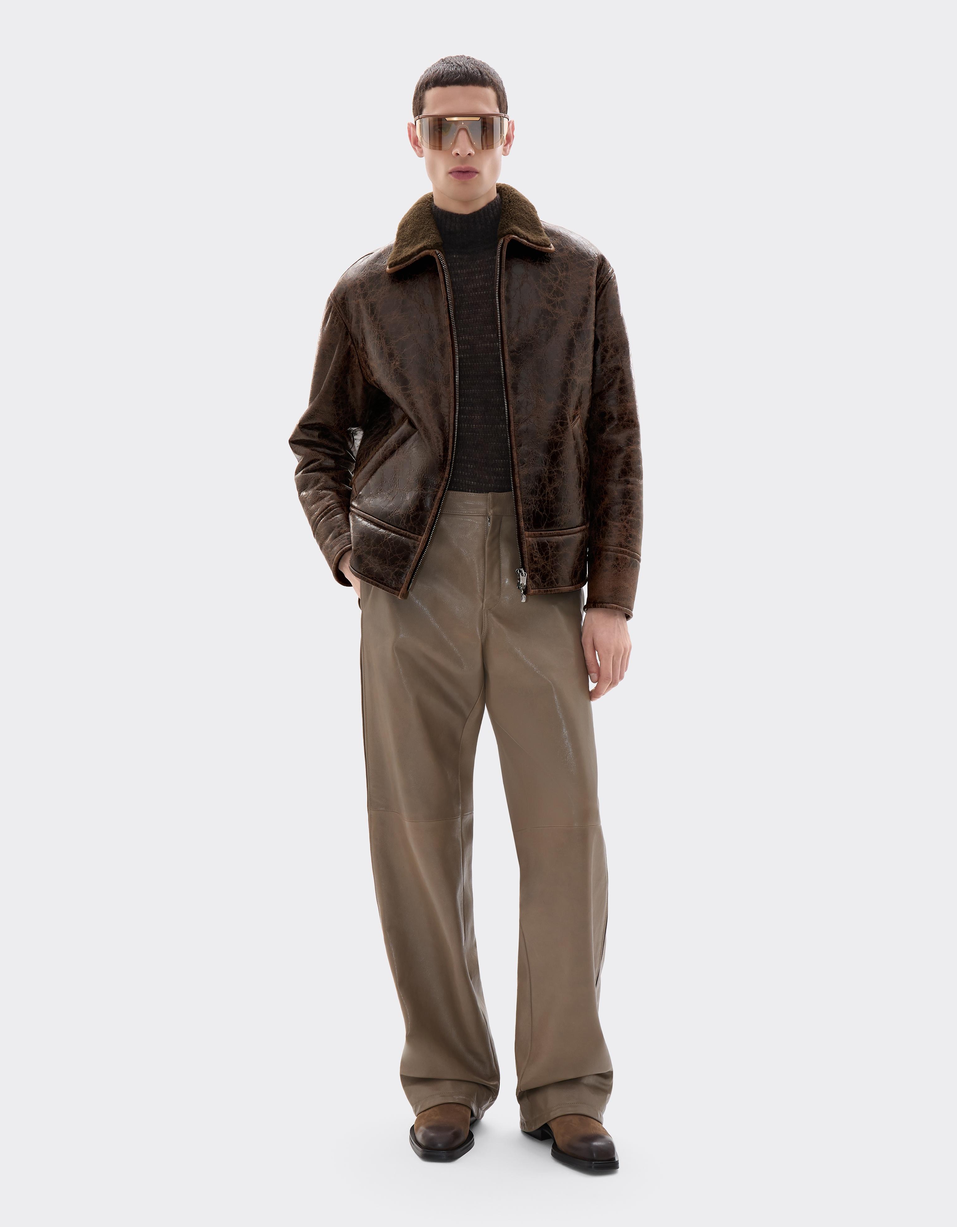 Crackled Lambskin Jacket