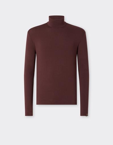 Pull à col roulé en mélange de cachemire