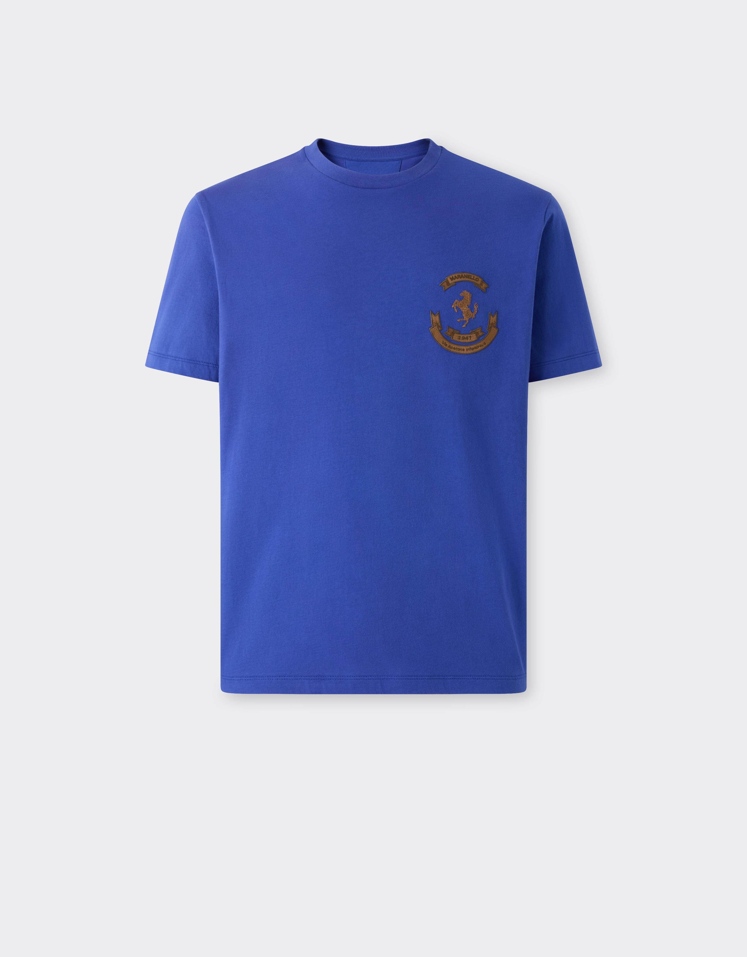 Cotton T-shirt with Embroidered Logo