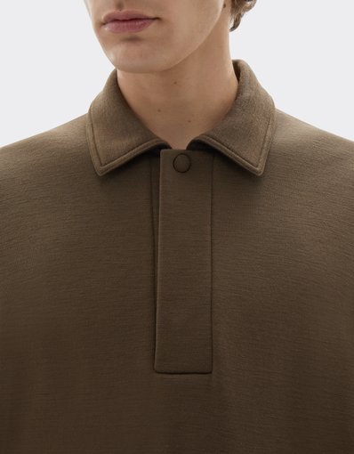 Wool and Cotton Polo Shirt