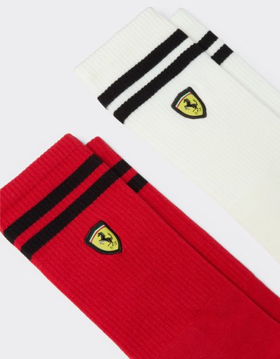 Terry cloth sock set with Ferrari Scudetto